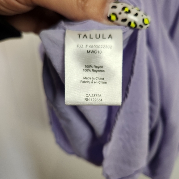 Aritzia Talula Lilac Purple Ulla Sweetheart Ruffle Mini Dress Pockets Size XS - Picture 6 of 7